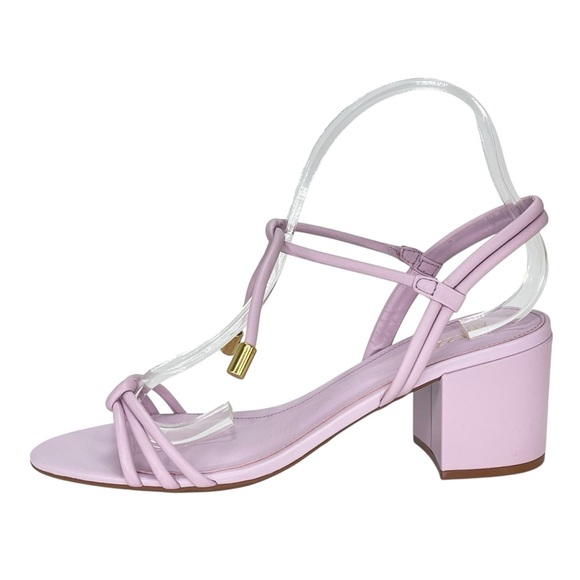 Arezzo Camila Soft Purple Leather Womens Mid Block Sandal Size 10M - Picture 4 of 12